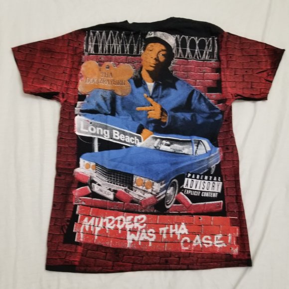 Backstock Co Snoop Dog All Over Print T Shirt Rap Tee Vintage Style Medium - Picture 2 of 3
